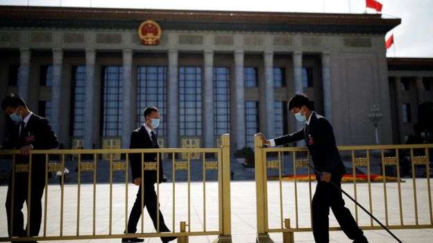 人大常委會的會議議程包括討論香港推遲立法會選舉後的安排。（BBC News中文）