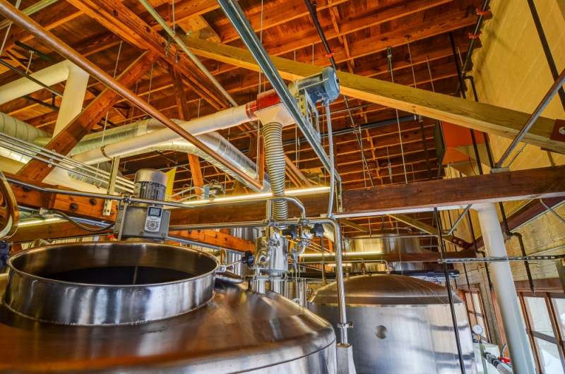 3Brewery Vivant釀酒廠除了建築的環保追求,對於啤酒品質也相當注重,釀酒使用不銹鋼發酵桶,避免發酵中的啤酒液被太陽直射影響啤酒的顏色及質量,同時發酵溫度也較容易控制。(圖片來源:Brewery Vivant官方網站) 3Brewery Vivant釀酒廠除了建築的環保追求,對於啤酒品質也相當注重,釀酒使用不銹鋼發酵桶,避免發酵中的啤酒液被太陽直射影響啤酒的顏色及質量,同時發酵溫度也較容易控制。(圖片來源:Brewery Vivant官方網站)