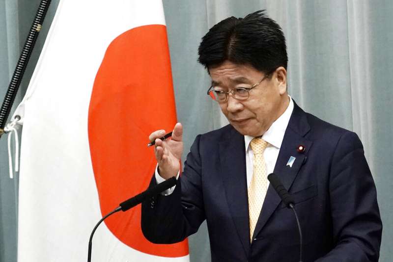 日本內閣官房長官加藤勝信。(美聯社) 日本內閣官房長官加藤勝信。(美聯社)