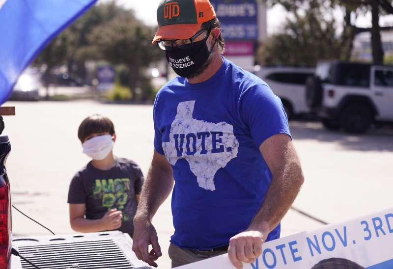 2020美國總統大選：德州民主黨支持者（AP）