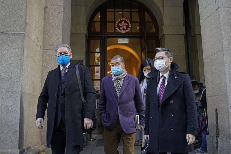 2020年12月31日,香港終審法院應律政司要求讓壹傳媒創辦人黎智英還押(AP) 2020年12月31日,香港終審法院應律政司要求讓壹傳媒創辦人黎智英還押(AP)