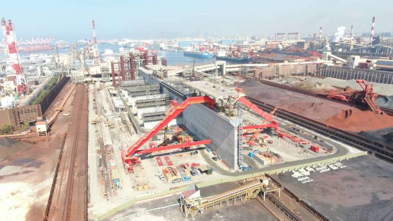 煤礦室內化工程空拍現況。(圖/高雄環保局提供) 煤礦室內化工程空拍現況。(圖/高雄環保局提供)