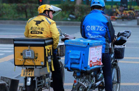 美团外卖、饿了么成了中国2大外送平台。 (中新网) 美团外卖、饿了么成了中国2大外送平台。 (中新网)
