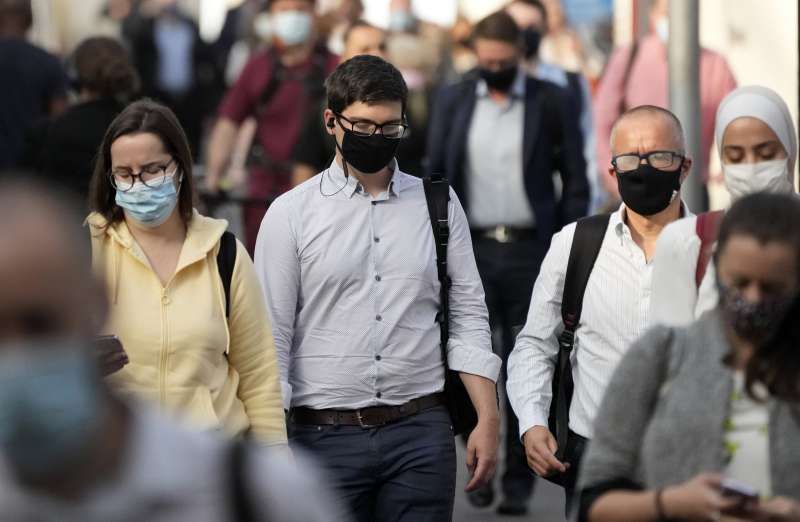 2021年7月,新冠肺炎疫情,英國即將解封,影響全球關注。(AP) 2021年7月,新冠肺炎疫情,英國即將解封,影響全球關注。(AP)