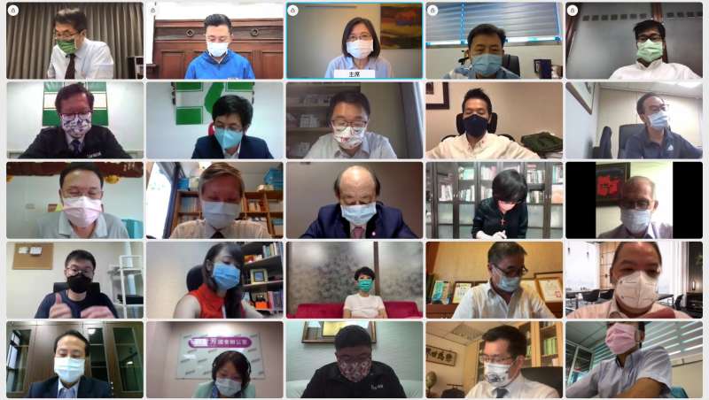 20210901-民進黨2日舉行線上中常會。(民進黨提供) 20210901-民進黨2日舉行線上中常會。(民進黨提供)