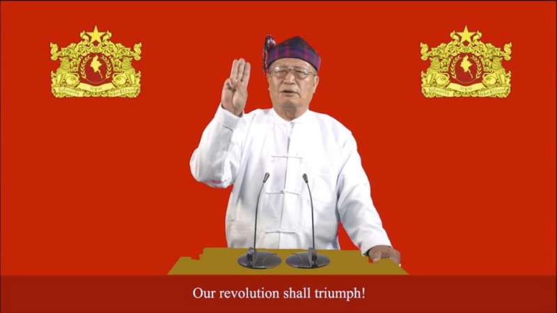 緬甸影子政府「民族團結政府」代理總統杜瓦拉希拉(Duwa Lashi La)7日上午正式對緬甸國防軍宣戰。(AP) 緬甸影子政府「民族團結政府」代理總統杜瓦拉希拉(Duwa Lashi La)7日上午正式對緬甸國防軍宣戰。(AP)