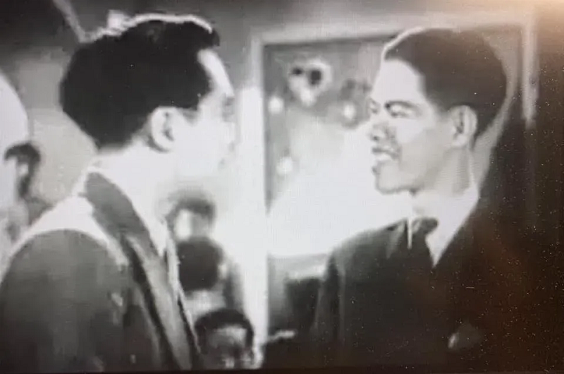 1939年父親李化在《孤島天堂》演出(電影截圖),時年30歲。(李怡提供) 1939年父親李化在《孤島天堂》演出(電影截圖),時年30歲。(李怡提供)