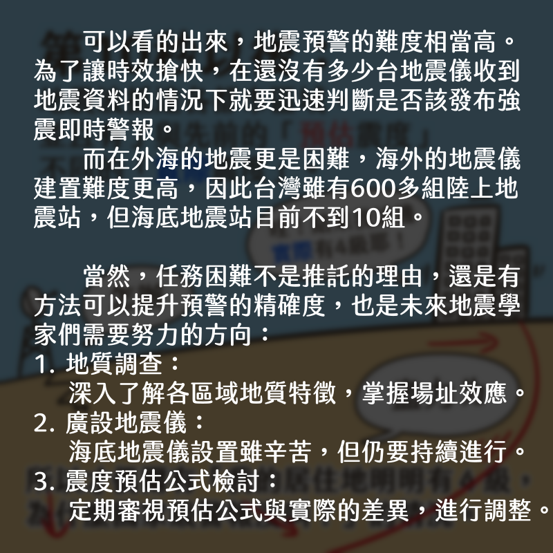 地震警報的精確度仍有待提升。(圖/取自PTT) 地震警報的精確度仍有待提升。(圖/取自PTT)