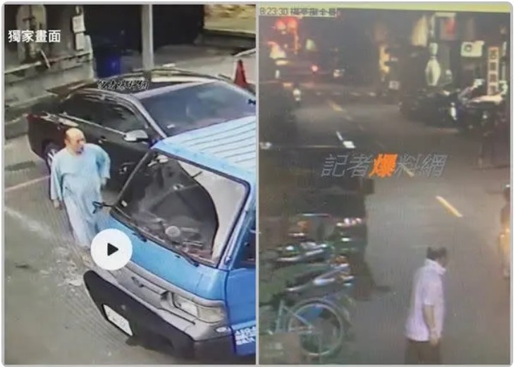 陳坤和逃脫後竊車、變裝逃逸。(圖/翻攝自記者爆料網) 陳坤和逃脫後竊車、變裝逃逸。(圖/翻攝自記者爆料網)
