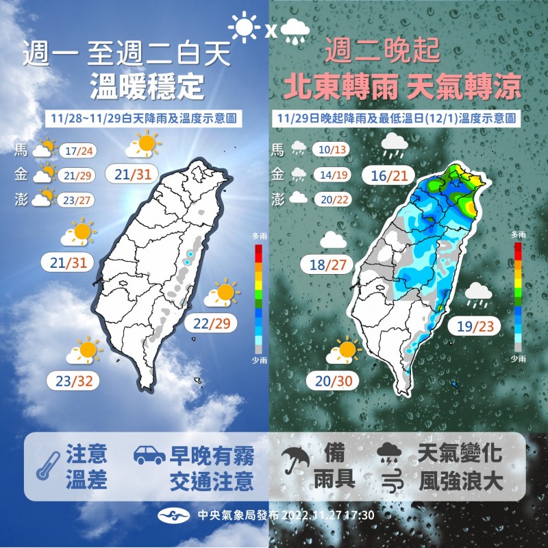 (圖/取自中央氣象局臉書) (圖/取自中央氣象局臉書)