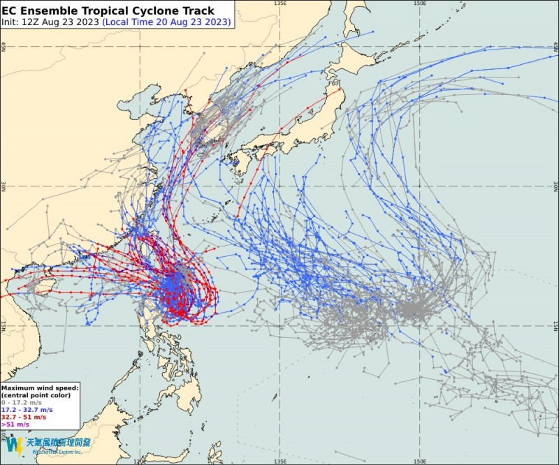 太平洋地區有2個熱帶性低氣壓TD10、TD11，有可能一口氣生成「蘇拉」、「丹瑞」兩個颱風。（圖／取自氣象達人彭啟明 臉書專頁）