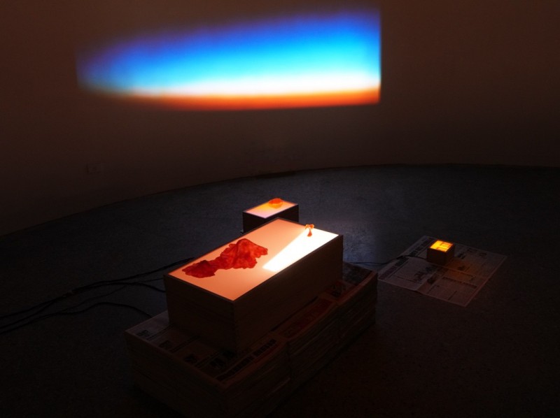 清大藝設系梁莉苓副教授「止：致 2023」空間裝置作品。（圖／清華大學提供）