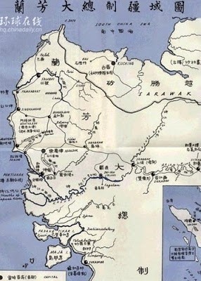 蘭芳公司疆域圖。（照片來源：China Daily）
