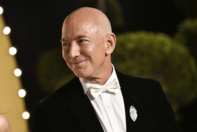 Amazon founder Jeff Bezos attends the Vanity Fair Oscar Party on March 2, 2025. (AP)