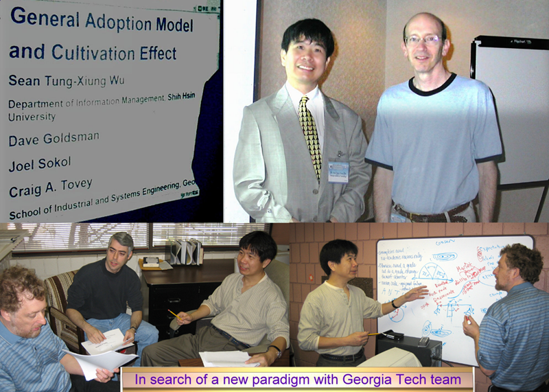 上圖，左至右：吳統雄, Dave Doldsman; 下圖，左至右：Craig Tovey, Joel Sokol, 吳統雄。（作者提供）